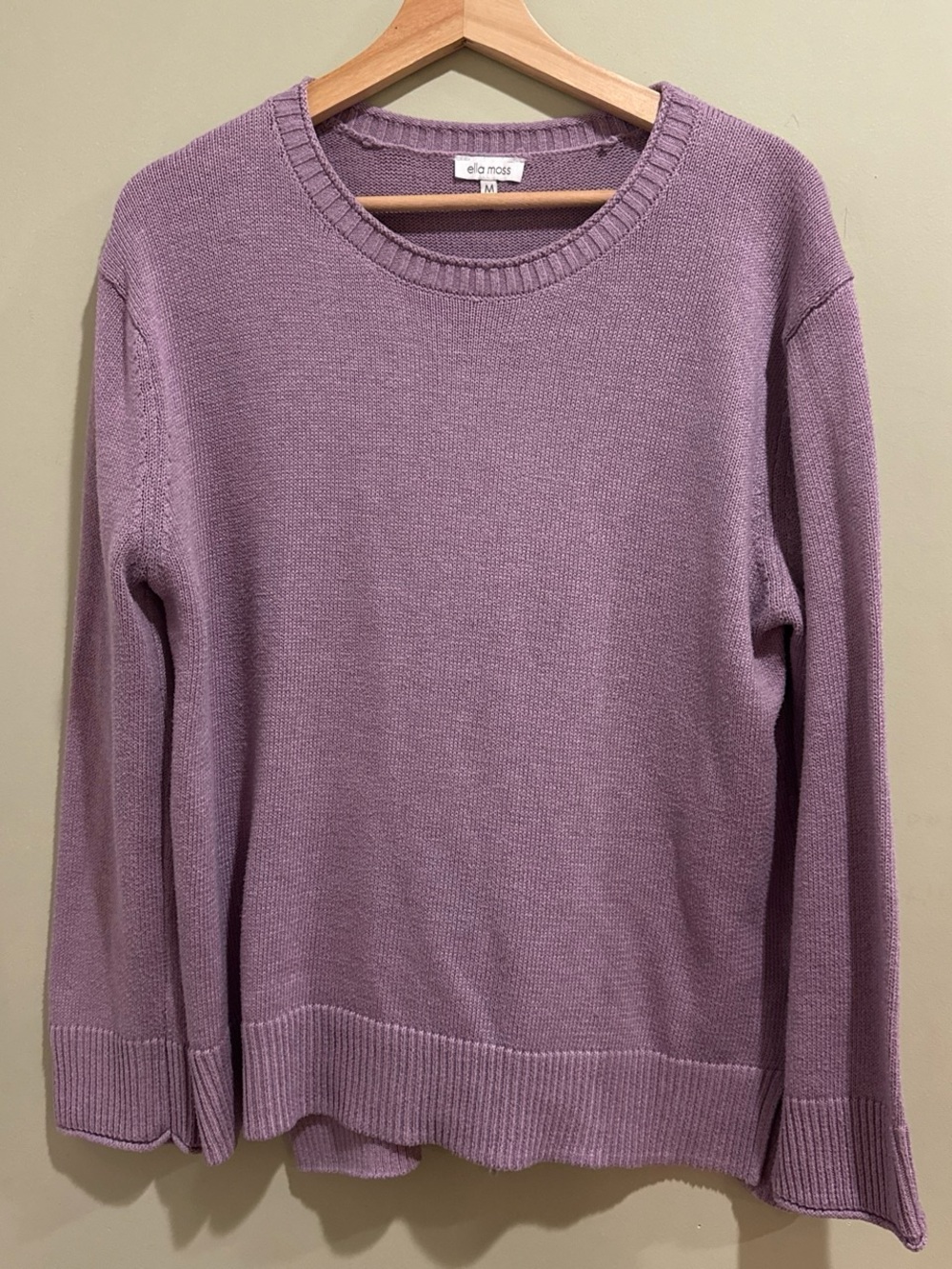Ella Moss Lavender Scoop Neck Sweater